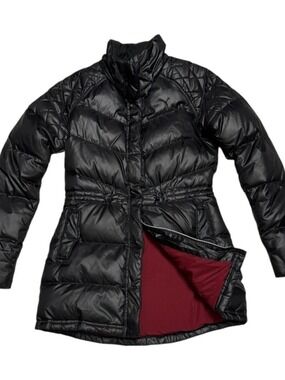 PUMA DOWN FILL Black Winter Puffer Parka Jacket Coat Womens Small